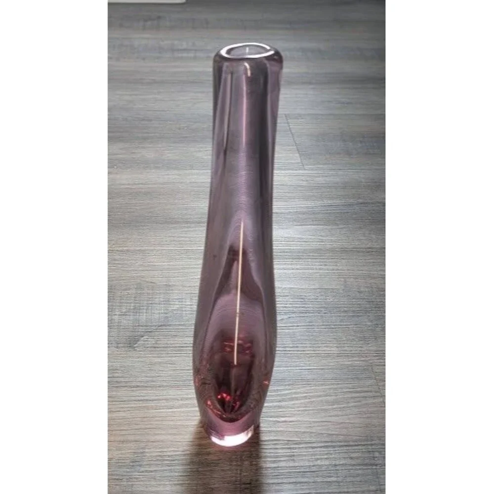 Vintage Pink Abstract Miloslav Klinger Bud Vase 10.5